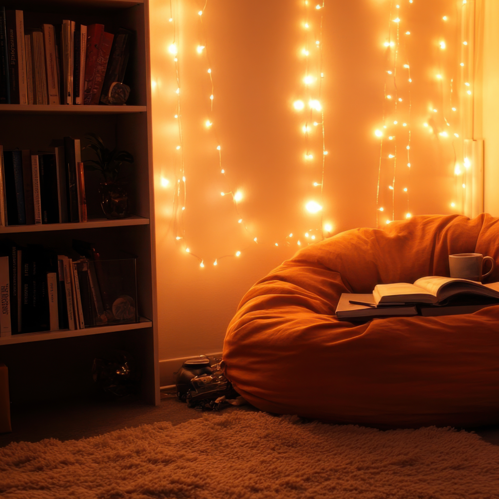 - guirlandes lumineuses salon