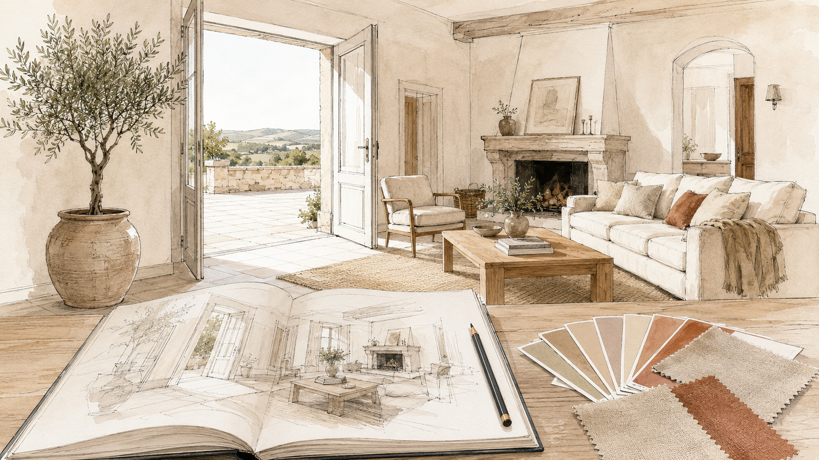 projet de décoration intérieure - croquis demarrer projet decoration interieur alsace 1