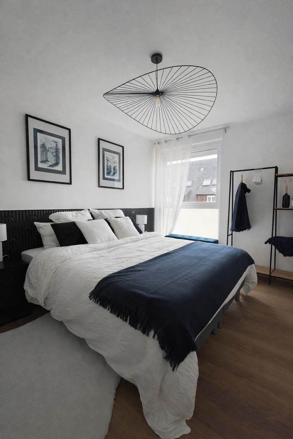 Décoratrice d'intérieur à Mulhouse - chambre bleue et blanc 2